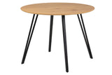 MESA DE COMEDOR MDF METAL MARRON 100x100x75CM