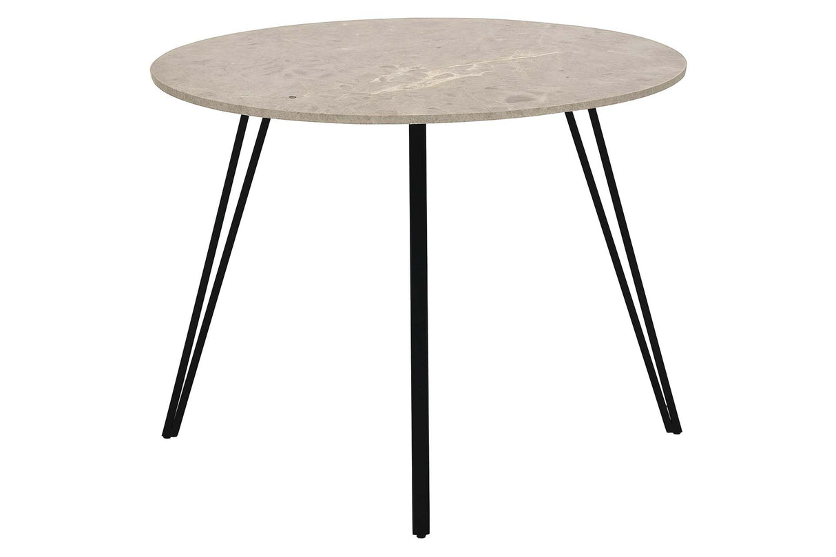MESA DE COMEDOR MDF METAL GRIS NEGRO 100x100x75 CM