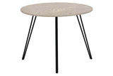MESA DE COMEDOR MDF METAL GRIS NEGRO 100x100x75 CM
