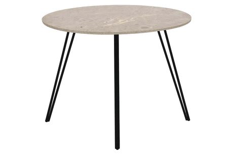 MESA DE COMEDOR MDF METAL GRIS NEGRO 100x100x75 CM