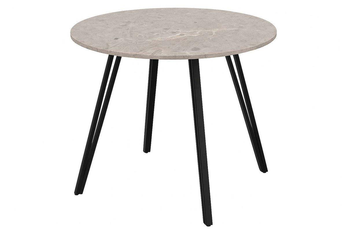 MESA DE COMEDOR MDF METAL GRIS NEGRO 100x100x75 CM