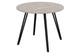 MESA DE COMEDOR MDF METAL GRIS NEGRO 100x100x75 CM