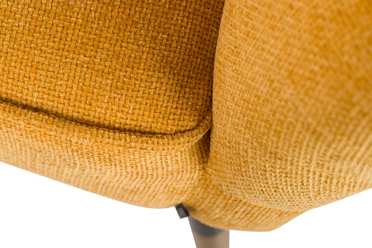 Gelber Chenilla 70x72x80 cm Sessel