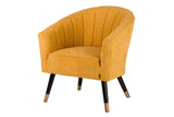 Gelber Chenilla 70x72x80 cm Sessel