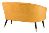 SOFA CHENILLA AMARILLO 129x72x80 CM