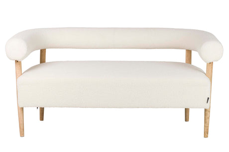 SOFA BOUCLE BLANCO 143x67x70 CM