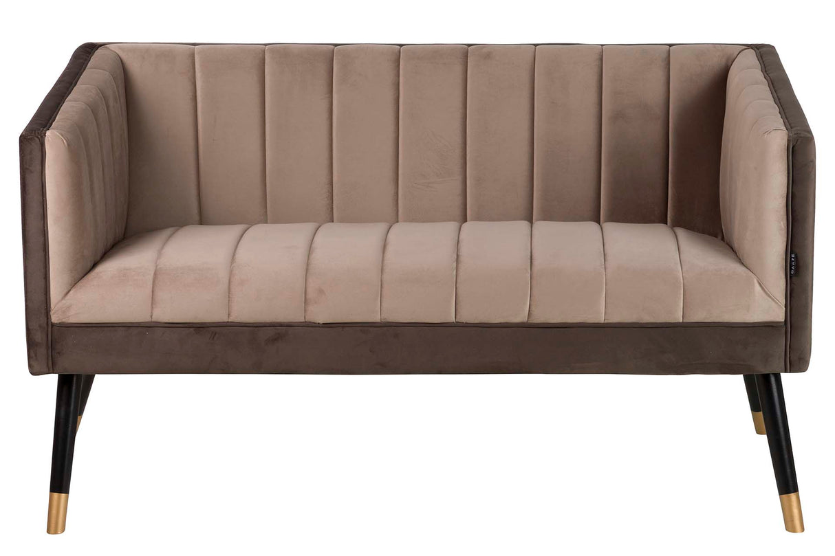 SOFA VELVET MARRON 130x70x74 CM