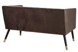 SOFA VELVET MARRON 130x70x74 CM