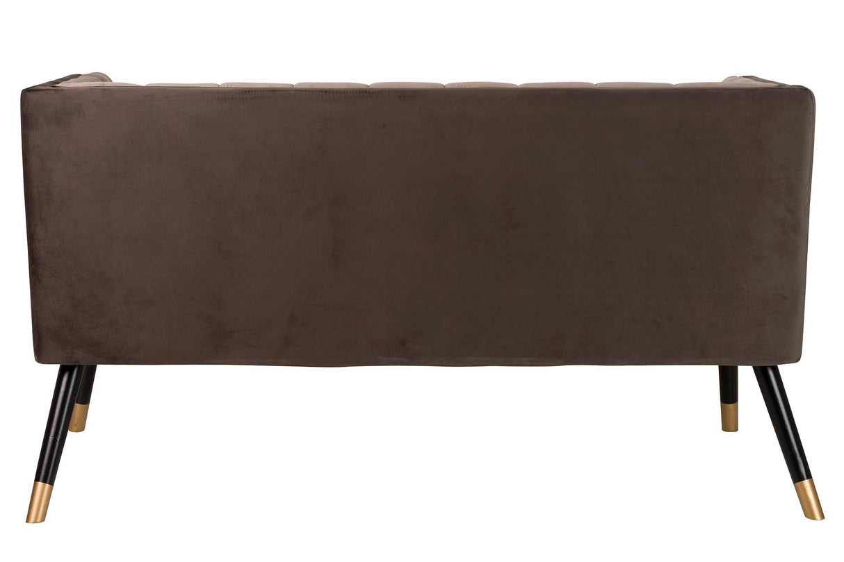 SOFA VELVET MARRON 130x70x74 CM