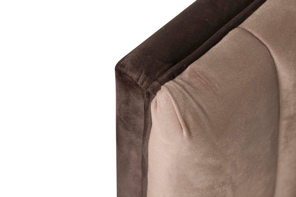 Canapé en velours marron 130x70x74 cm