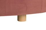 Canapé en velours rosa 195x84x76 cm