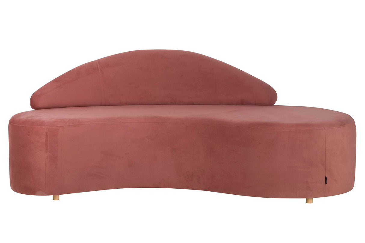 SOFA VELVET ROSA 195x84x76 CM