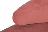 Canapé en velours rosa 195x84x76 cm