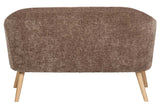 SOFA VELVET MARRON 131x72x79 CM