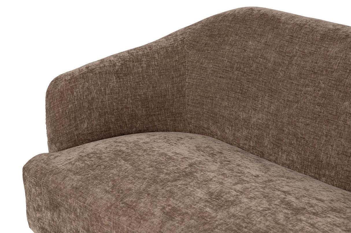 SOFA VELVET MARRON 131x72x79 CM