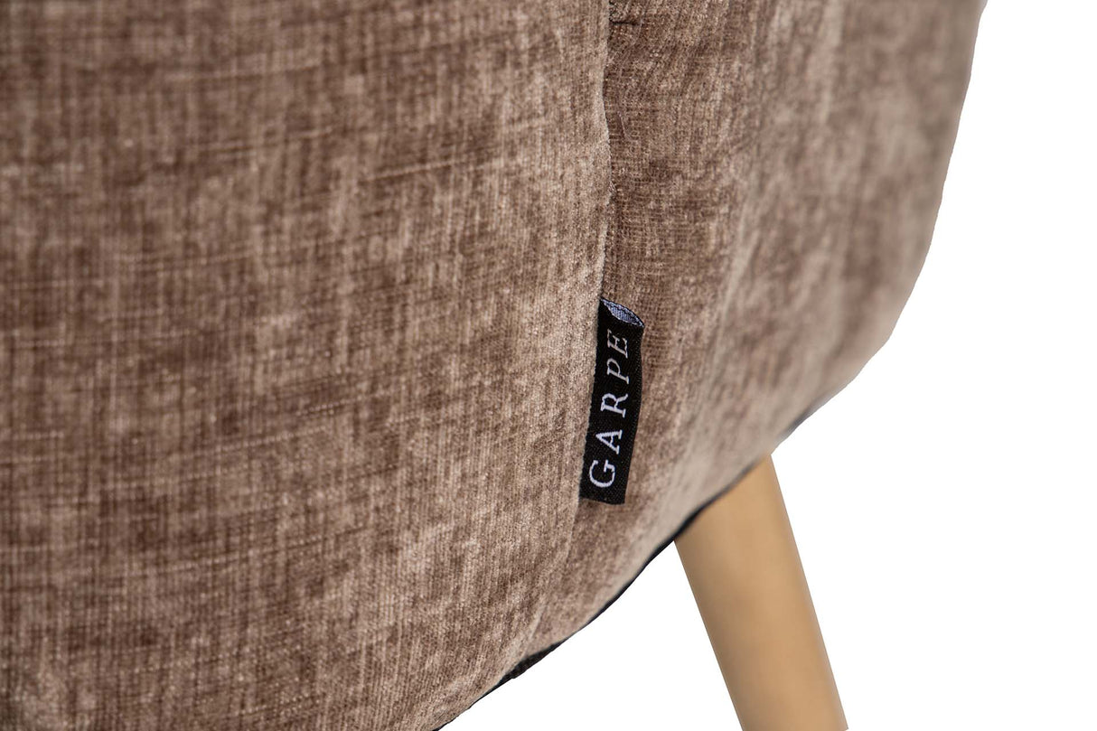 SOFA VELVET MARRON 131x72x79 CM