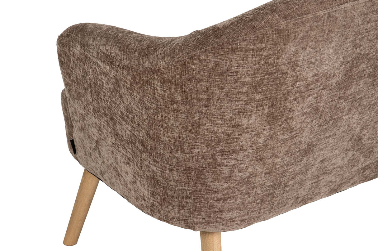 SOFA VELVET MARRON 131x72x79 CM