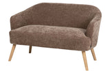 SOFA VELVET MARRON 131x72x79 CM