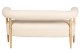 SOFA CHENILLE BLANCO 143x67x70 CM