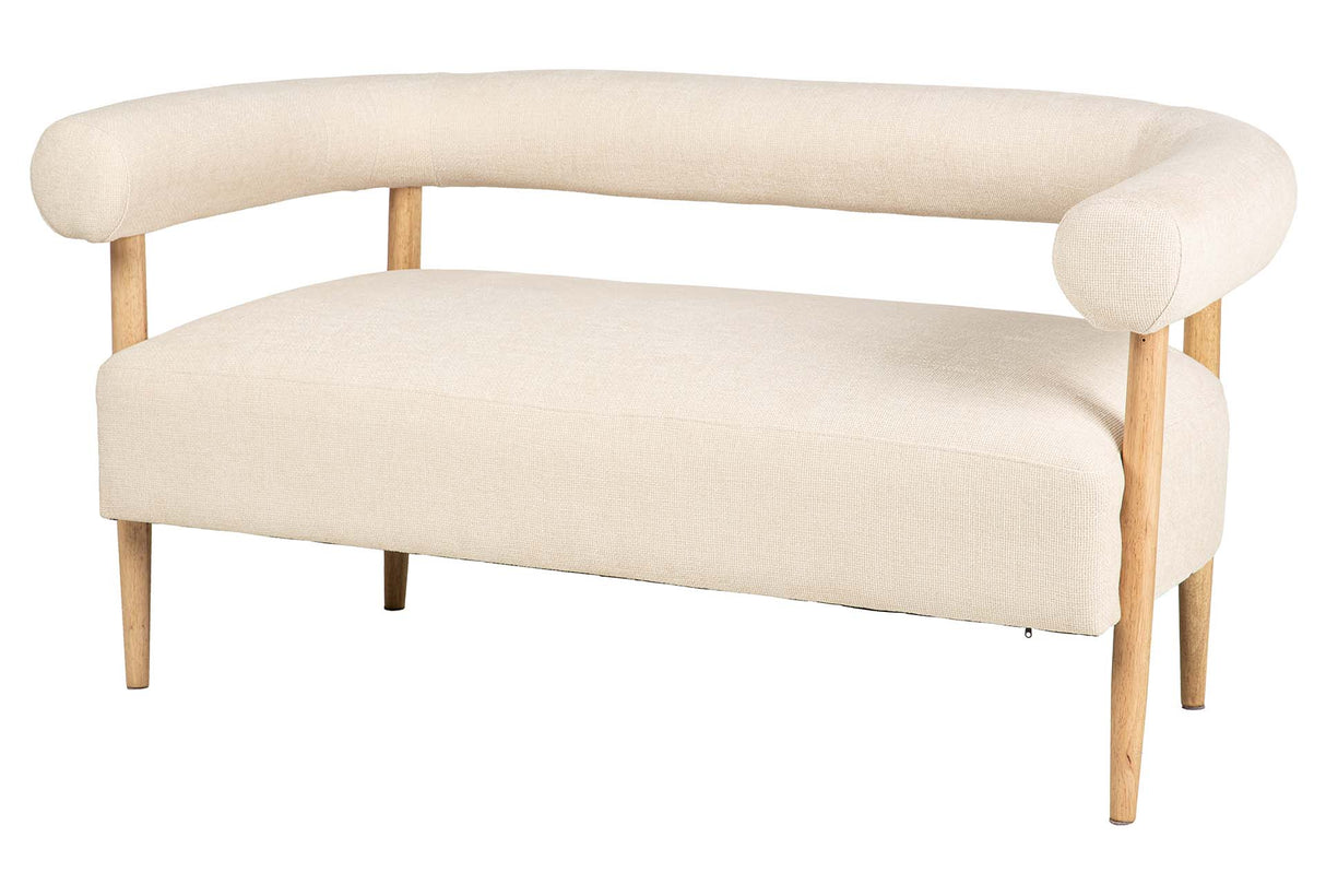 SOFA CHENILLE BLANCO 143x67x70 CM