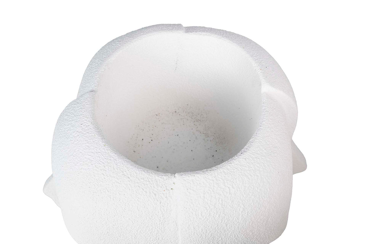 MACETERO CARAS POLIRESINA BLANCO 68x68x69 CM