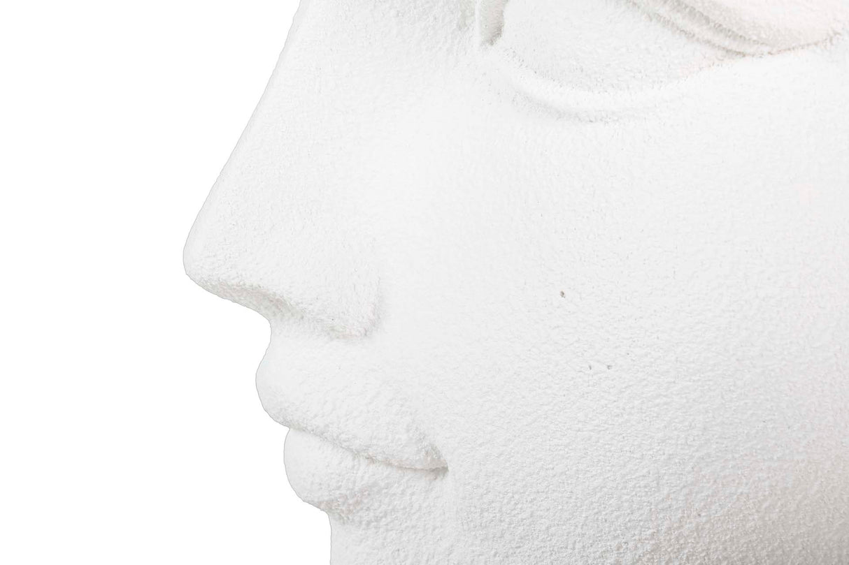 MACETERO CARAS POLIRESINA BLANCO 68x68x69 CM