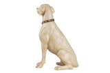 FIGURA PERRO LABRADOR RESINA BEIGE 20x29x40 CM