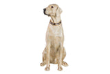 FIGURA PERRO LABRADOR RESINA BEIGE 20x29x40 CM