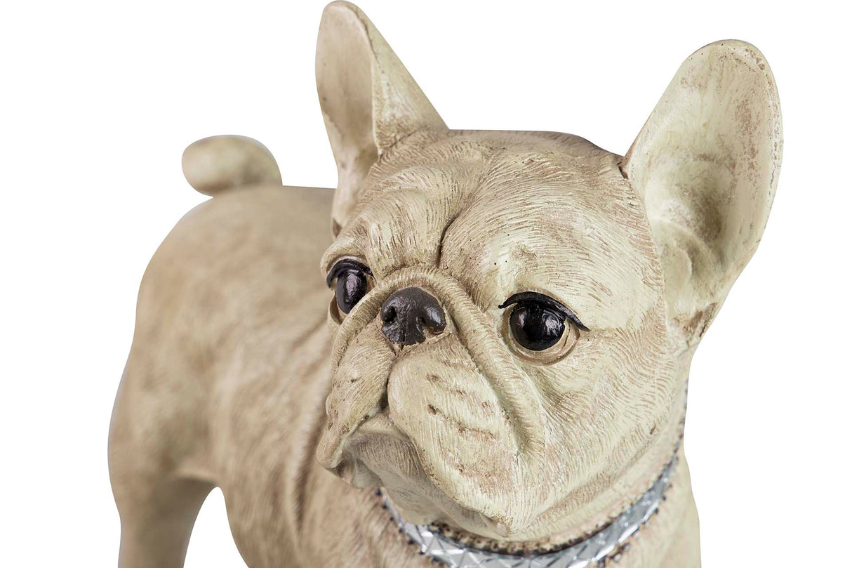 FIGURA PERRO BULLDOG FRANCES RESINA 33x16x30 CM