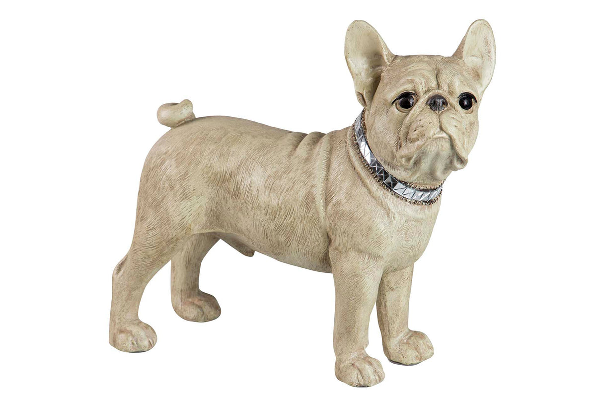 FIGURA PERRO BULLDOG FRANCES RESINA 33x16x30 CM