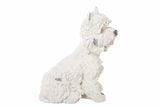 FIGURA PERRO WESTIE RESINA BEIGE 26x17x31 CM