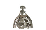 MENINA RESINA PLATEADA 14x9x16 CM
