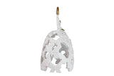 MENINA RESINA BLANCA DORADA 15x10x18 CM