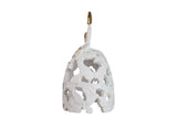 MENINA RESINA BLANCA DORADA 15x10x18 CM