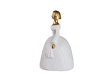Golden weißer Harz Menina 15x13x20 cm