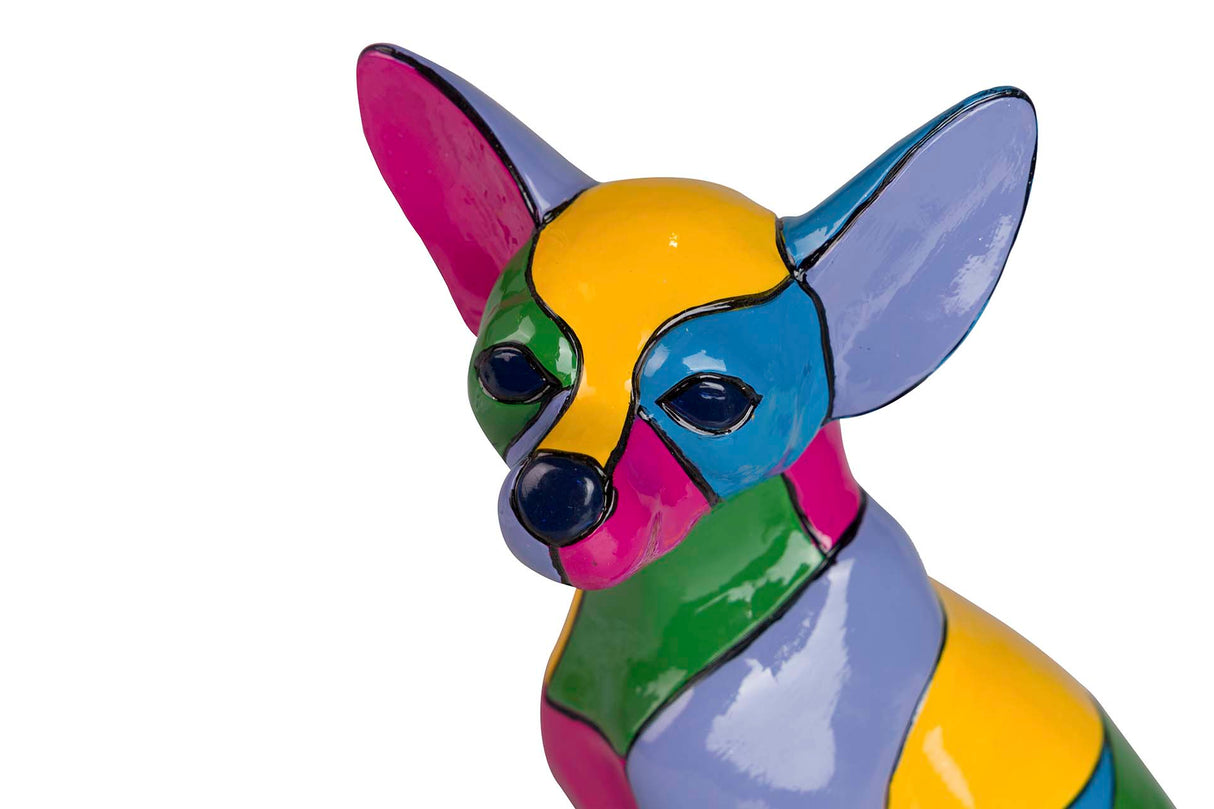 FIGURA PERRO CHIHUAHUA CEMENTO 18x12x24 CM