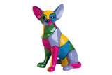 FIGURA PERRO CHIHUAHUA CEMENTO 18x12x24 CM