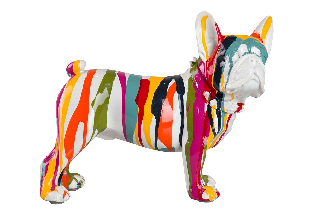 FIGURA PERRO BULLDOG FRANCES RESINA 24x12x22 CM