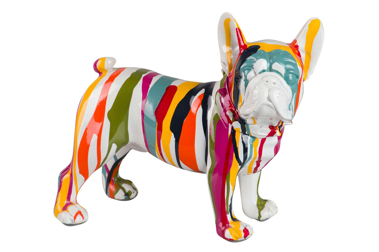 FIGURA PERRO BULLDOG FRANCES RESINA 24x12x22 CM