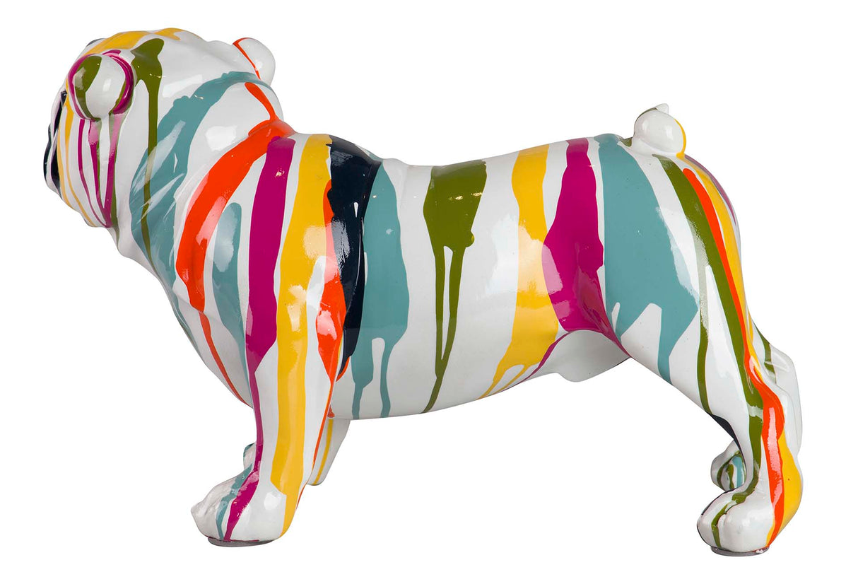 FIGURA PERRO BULLDOG FRANCES RESINA 39x18x23 CM