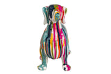 FIGURA PERRO TECKEL RESINA 28x10x17 CM