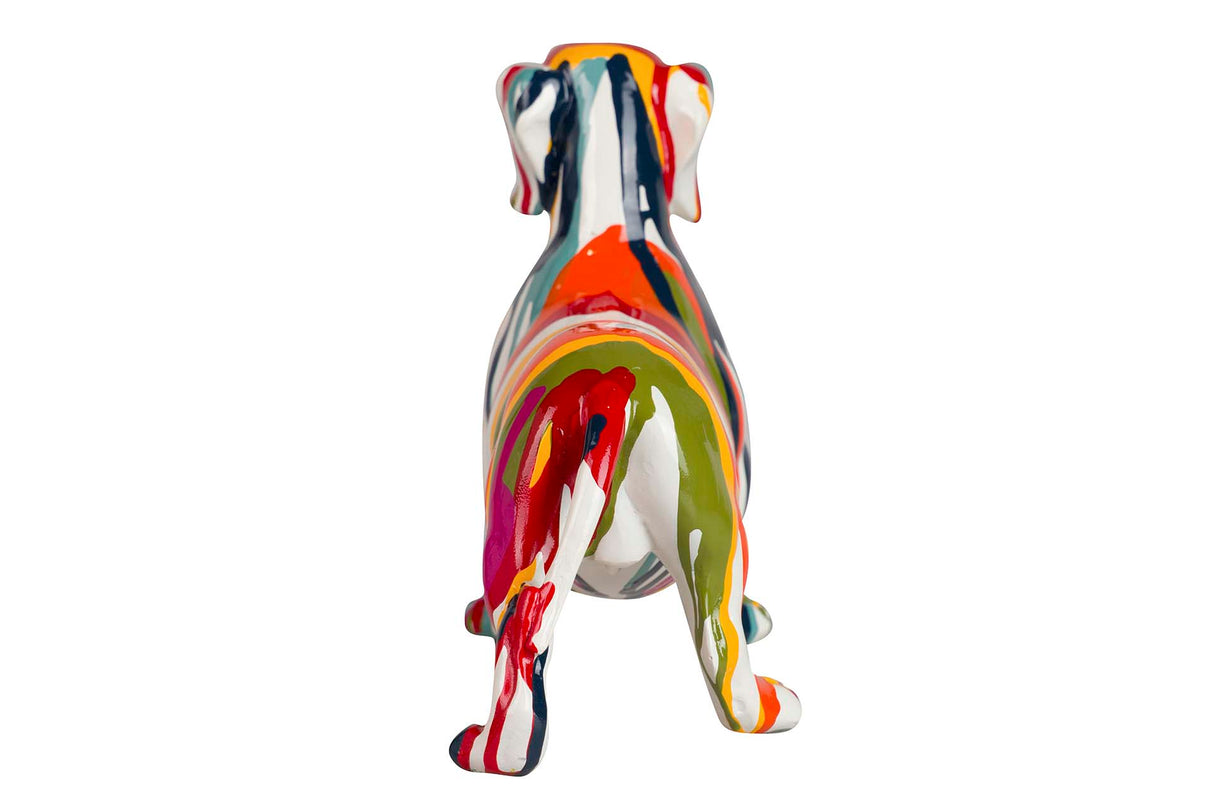 FIGURA PERRO TECKEL RESINA 28x10x17 CM