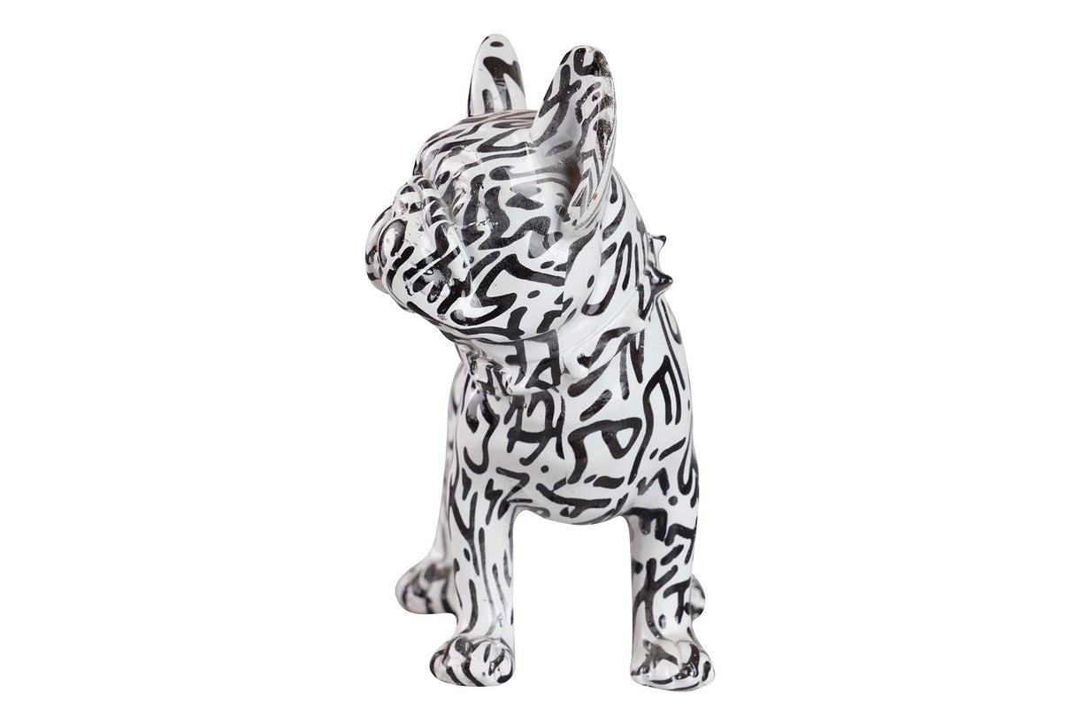 FIGURA PERRO BULLDOG FRANCES RESINA 24x12x22 CM