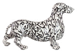 FIGURA PERRO TECKEL RESINA 28x10x17 CM