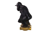 FIGURA KINGKONG SKATE RESINA NEGRA 21x15x21 CM