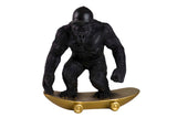 FIGURA KINGKONG SKATE RESINA NEGRA 21x15x21 CM