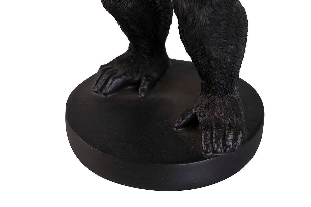 FIGURA KINGKONG PESAS RESINA NEGRA 18x15x30 CM