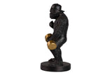 FIGURA KINGKONG PESAS RESINA NEGRA 16x13x27 CM