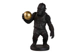 FIGURA KINGKONG BASKET RESINA NEGRA 23x15x34 CM