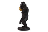 FIGURA KINGKONG BASKET RESINA NEGRA 23x15x34 CM